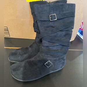 Black suede boots girls 3/womens 5